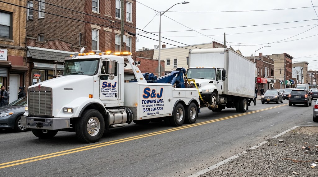 Commercial box truck and delivery vehicle towing in New Jersey