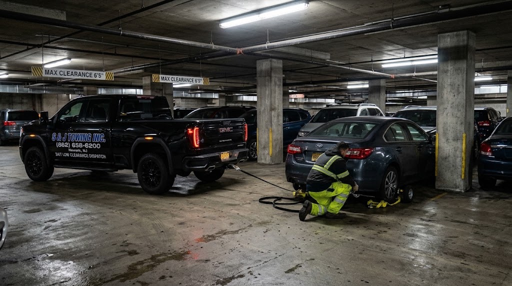Electric vehicle and basement lot winch recovery in New Jersey